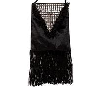 W WIDMANN MILANO Party Fashion - Bolso mano retro terciopelo con flecos