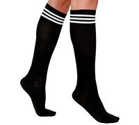 W WIDMANN MILANO Party Fashion - Calcetines de deporte, 1 par, calcetines hasta la rodilla, universitarios, animadora, fútbol, colegialas