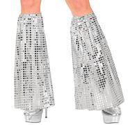 W WIDMANN MILANO Party Fashion - Calentadores de lentejuelas, estilo disco años 70, 1 par, retro, disco, carnaval, fiesta temática