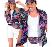 W WIDMANN MILANO Party Fashion - Camisa 80s Funky Fashion, Traje de Fiesta, Camisa, Top, Disfraces de Carnaval