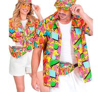 W WIDMANN MILANO Party Fashion - Camisa 80s Funky Fashion, Traje de Fiesta, Camisa, Top, Disfraces de Carnaval