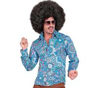 W WIDMANN MILANO Party Fashion - Camisa de hombre de los años 60 | Estilo «Flower Power», look hippie para Carnaval, fiestas temáticas y eventos de los años 60