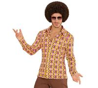 W WIDMANN MILANO Party Fashion - Camisa años 70, camisa hombre, estilo disco, disfraces