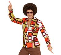 W WIDMANN MILANO Party Fashion - Camisa de los años 70, Camisa de Hombre, Estilo Disco, Disfraces de Carnaval