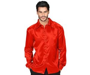 W WIDMANN MILANO Party Fashion - camisa disco años 70, camisa manga larga, camisa satén, carnaval