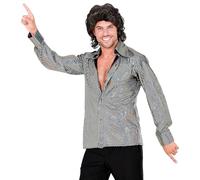 W WIDMANN MILANO Party Fashion - Camisa disco de los años 70 para hombre, camisa de disfraz retro para carnaval, fiestas temáticas