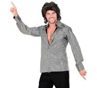 W WIDMANN MILANO Party Fashion - Camisa disco de los años 70 | Para hombre, camisa retro de manga larga para Carnaval, disfraz al estilo de los años 70