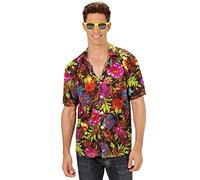 W WIDMANN MILANO Party Fashion - Camisa hawaiana para adultos, manga corta, hippie, festival, carnaval