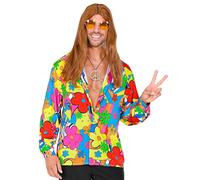 W WIDMANN MILANO Camisa Party Fashion Hippie Flower Power Traje años 60 Disfraz Carnaval