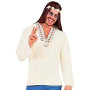 W WIDMANN MILANO Party Fashion - Camisa Hippie, Top Boho de los años 60, Conjunto Flower Power, para Carnaval, Festivales