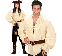 Widmann Camisa pirata renacentista beige Disfraz Talla M/L