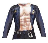 W WIDMANN MILANO Party Fashion - Camiseta de policía, manga larga, parte superior del disfraz, carnaval