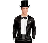 W WIDMANN MILANO Party Fashion - Camiseta esmoquin, manga larga, parte superior de disfraz, carnaval