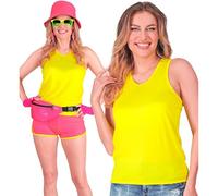 W WIDMANN MILANO Party Fashion - Camiseta sin mangas de mujer, camiseta, top, para fiestas temáticas de los 80, carnaval