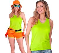 W WIDMANN MILANO Party Fashion - Camiseta sin mangas de mujer, camiseta, top, para fiestas temáticas de los 80, carnaval