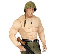 W WIDMANN MILANO Party Fashion - Disfraces Camisa Super Musculosa, Soldado, Militar, Disfraces de Carnaval