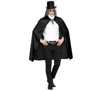 W WIDMANN MILANO Party Fashion - Capa para adultos, negra, accesorio para vampiro, diablo, hada malvada