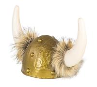 W WIDMANN MILANO Party Fashion - Casco vikingo con piel | Tocado con cuernos, accesorio para disfraces de vikingos y guerreros, Carnaval y fiestas temáticas