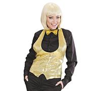 W WIDMANN MILANO Party Fashion - Chaleco de lentejuelas para mujer | Traje brillante para carnaval, fiestas, actuaciones en el escenario, espectáculos