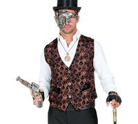 W WIDMANN MILANO Party Fashion - Chaleco steampunk para hombre | Estilo de vestir victoriano, complementos de disfraz para Carnaval, fiestas temáticas y eventos steampunk