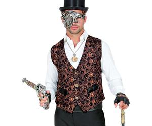 W WIDMANN MILANO Party Fashion - Chaleco steampunk para hombre | Estilo de vestir victoriano, complementos de disfraz para Carnaval, fiestas temáticas y eventos steampunk