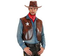 W WIDMANN MILANO Party Fashion - Chaleco Vaquero, Sheriff, Ranger, Rodeo, Salvaje Oeste, disfraces