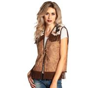 W WIDMANN MILANO Party Fashion - Chaleco vaquero, para adulto, Salvaje Oeste, sheriff, camisa vaquera, camisa, top, disfraz, fiesta temática, carnaval