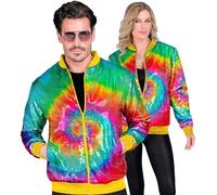 W WIDMANN MILANO Party Fashion - Chaqueta bomber con lentejuelas para adultos, conjunto de disfraz para festivales y carnaval