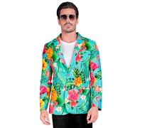 Widmann Neon Flamingo Party Fashion Jacket (Jacket) (XL) Turquoise / Light Blue