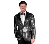 W WIDMANN MILANO Party Fashion - Chaqueta de fiesta con lentejuelas para hombre, satén, Disco Fever, Schlagermove