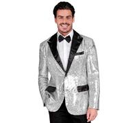 W WIDMANN MILANO Party Fashion - Chaqueta de Fiesta con Lentejuelas para Hombre, satén, Disco Fever, Schlagermove