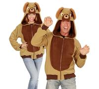 Widmann Disfraz de Perro para Adultos, Sudadera con Capucha, Dibujo Animado, Color marrón, S/M (07004)