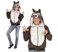W WIDMANN MILANO Party Fashion - Chaqueta de forro polar con capucha, disfraz de animal para carnaval, fiesta temática