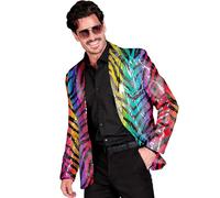 Widmann Party Fashion Jacket (Rainbow Animalier Tiger Sequin Jacket) (XXL) Rainb
