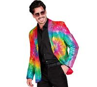 W WIDMANN MILANO Party Fashion - Chaqueta de lentejuelas para hombre, blazer disco de los años 70, chaqueta de traje para festivales y carnaval