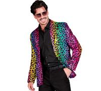 W WIDMANN MILANO Party Fashion - Chaqueta de lentejuelas para hombre, blazer disco de los años 70, chaqueta de traje para festivales y carnaval