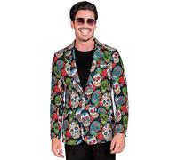 W WIDMANN MILANO Party Fashion - Chaqueta de hombre, chaqueta de traje, brilla bajo la luz ultravioleta, disfraz de Halloween