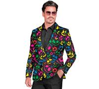 W WIDMANN MILANO Party Fashion - Chaqueta de hombre, chaqueta de traje, brilla bajo la luz ultravioleta, disfraz de Halloween