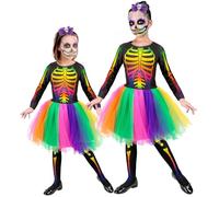 W WIDMANN MILANO Party Fashion Child skeleton costume, multicolor, 104 cm (Widmann S.r.l. 21990)