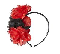 W WIDMANN MILANO Party Fashion - Cinta para el pelo con rosas negras, accesorio Día de los Muertos, Halloween, carnaval