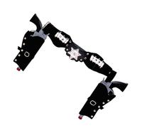 W WIDMANN MILANO – Cinturón vaquero 85021 negro, 2 bolsillos y estrella de sheriff, talla única