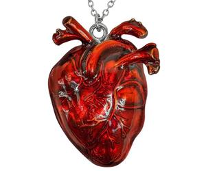 W WIDMANN MILANO Party Fashion - Collar con colgante de corazón anatómico, accesorio para disfraces de Halloween y carnaval