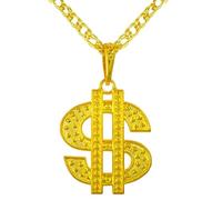 W WIDMANN MILANO Party Fashion - Collar con el signo del dólar, collar con strass, dorado, accesorio para disfraces