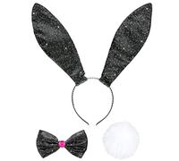 W WIDMANN MILANO Party Fashion - Conjunto de disfraz de conejito, cinta para el pelo con orejas, pajarita, cola de conejo, conejito, disfraz de animal