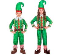 W WIDMANN MILANO Party Fashion - Conjunto de disfraz de elfo para niños, con camiseta, pantalones y gorro, conjunto completo para Navidad, carnaval