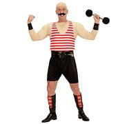 W WIDMANN MILANO Party Fashion - Conjunto de disfraz de hombre musculoso | Disfraz de culturista con numerosos accesorios para Carnaval, fiestas temáticas y eventos de fitness