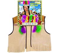 WIDMANN 4286I - indios Kinderkostümset, chaleco, tocados y accesorios