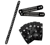 Widmann Conjunto motero 7126K – guantes, 2 pulseras y collar con tachuelas, negro