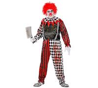 Widmann Disfraz Party Fashion – Payaso asesino, circo, payaso de terror, Halloween