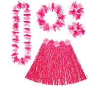 W WIDMANN MILANO Party Fashion 24564 - conjunto hawaiano, falda, cinta para el pelo, collar, pulseras, rosa, fiesta en la playa, fiesta de verano, carnaval, fiesta temática